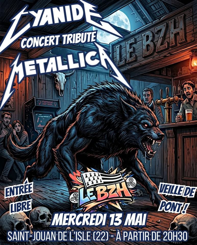 Affiche de Cyanide (tribute Metallica) en concert à Saint-Jouan de l'Isle (22)