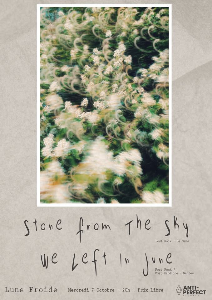 Affiche de Stone From The Sky / We Left In June en concert à Nantes (44)