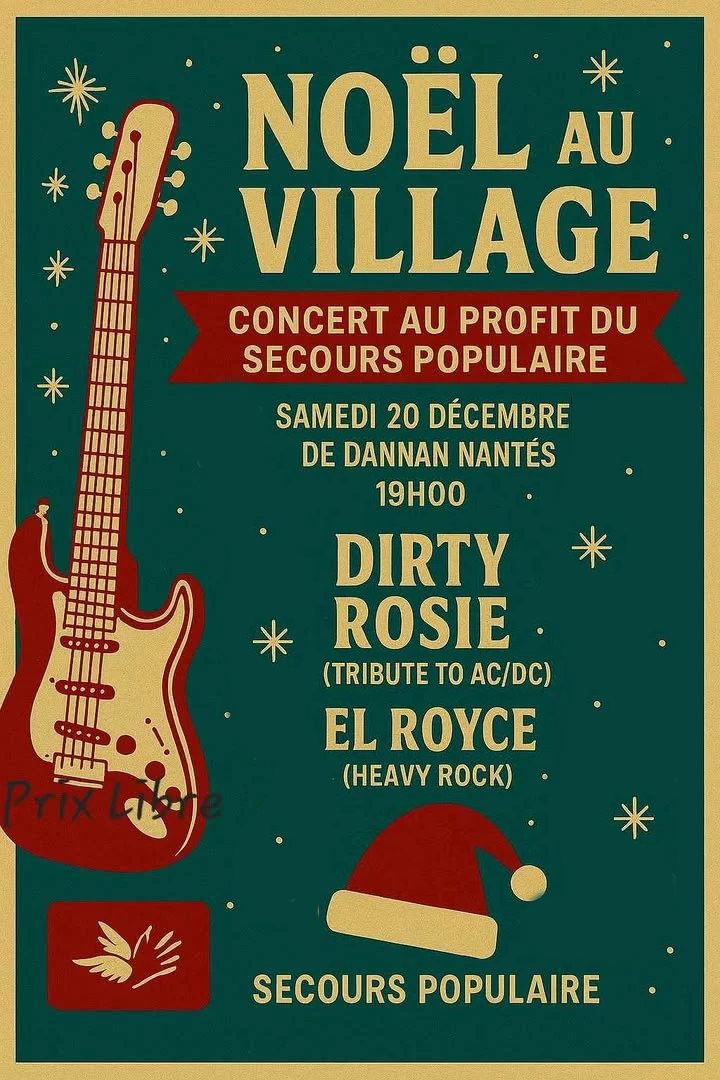 Affiche de El Royce (stoner/heavy rock) + Dirty Rosie (tribute AC/DC) en concert à Nantes (44)