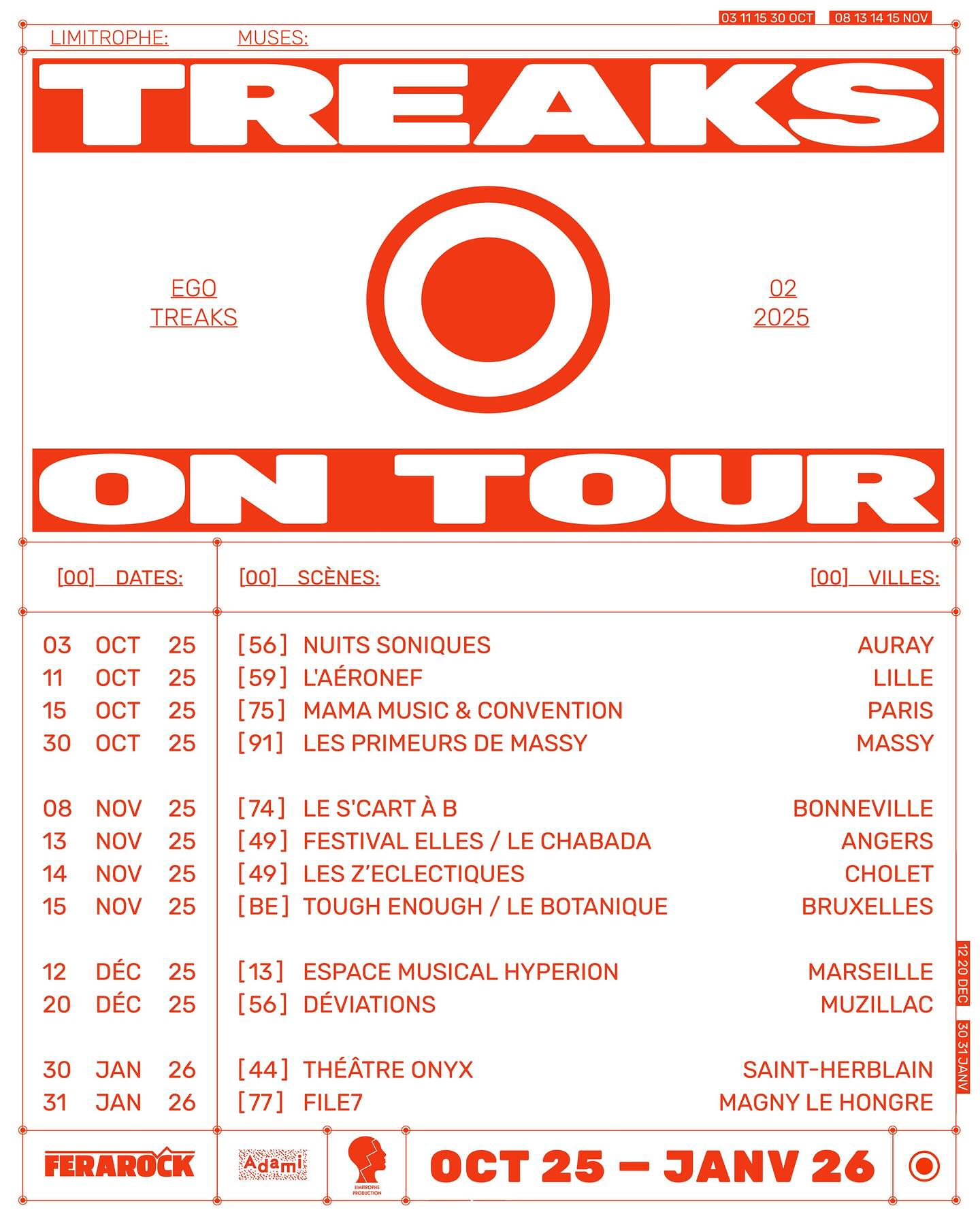 Affiche de Treaks et Eat-Girls en concert à Saint-Herblain (44)