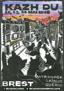 Affiche de Festival Kazh Du (Punk) à Brest (29)