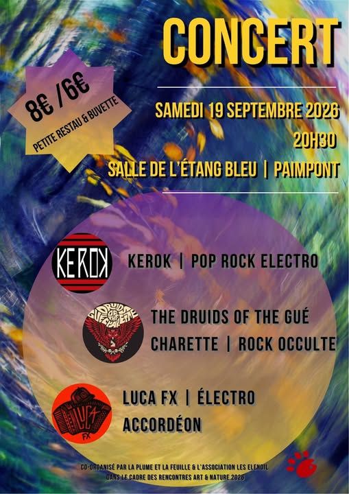 Affiche de Druids Of The Gué Charette/ Kerok live à Paimpont (35)