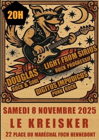 Affiche de Soirée Rock / Rock Progressif / Punk Rock à Hennebont (56)