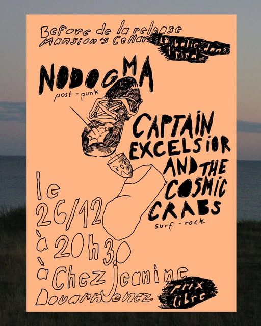 Affiche de Soirée Post-Punk et Surf-Rock à Douarnenez (29)