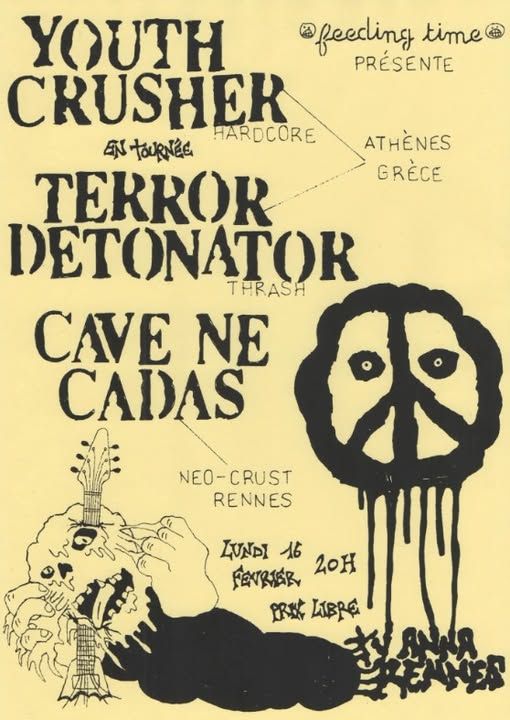 Affiche de Soirée Punk/HxC/Thrash/Crust à Rennes (35)