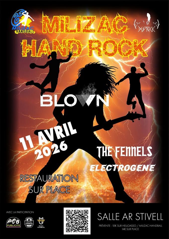 Affiche de Blown / The Fennels / Electrogène en concert à Milizac (29)