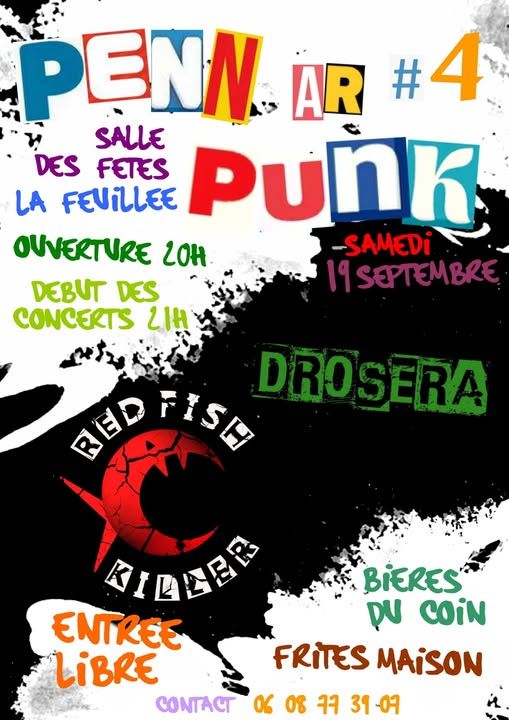 Affiche de Penn Ar punk #4 : Drosera / Red Fish K illerà La Feuillé (29)