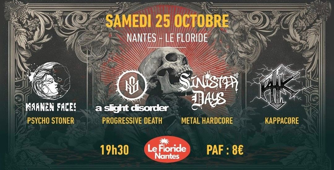 Affiche de Soirée Metal avec 4 groupes au Floride (Nantes)