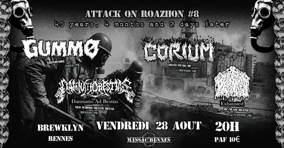 Affiche de Attack On Roazhon #8 avec 4 groupes à Rennes (35)