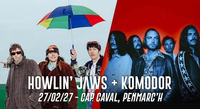 Affiche de Komodor (Rock Psyché/Hard 70's) / Howlin' Jaws (Rock Psyché) live à Penmarch (29)