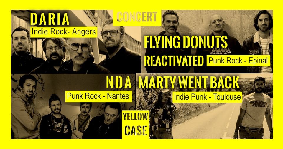 Affiche de Soirée Punk Rock / Indie Rock avec 4 groupe à Rezé (44)