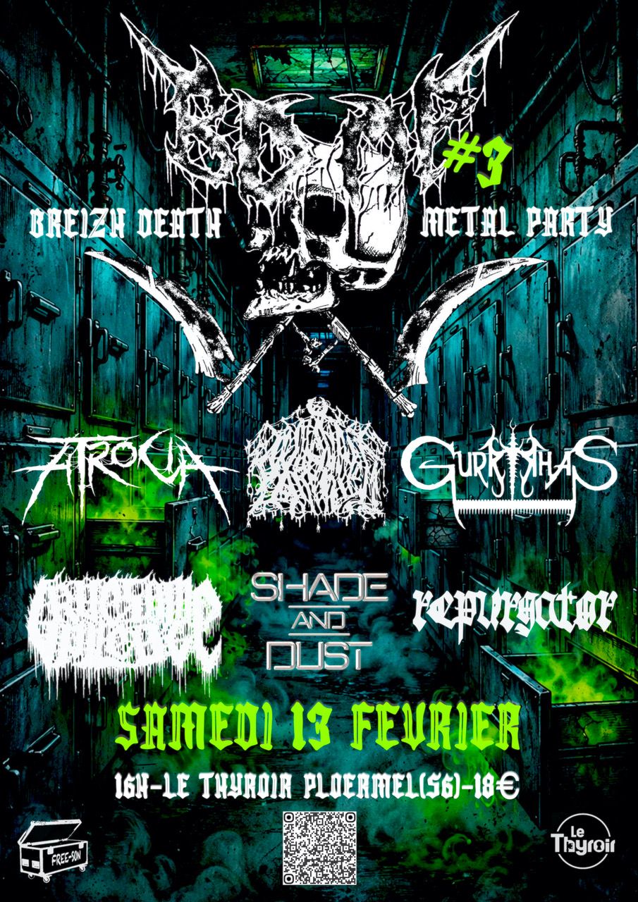 Affiche de Breizh Death Metal Party #3 (avec 6 groupes) a Ploermel (56)
