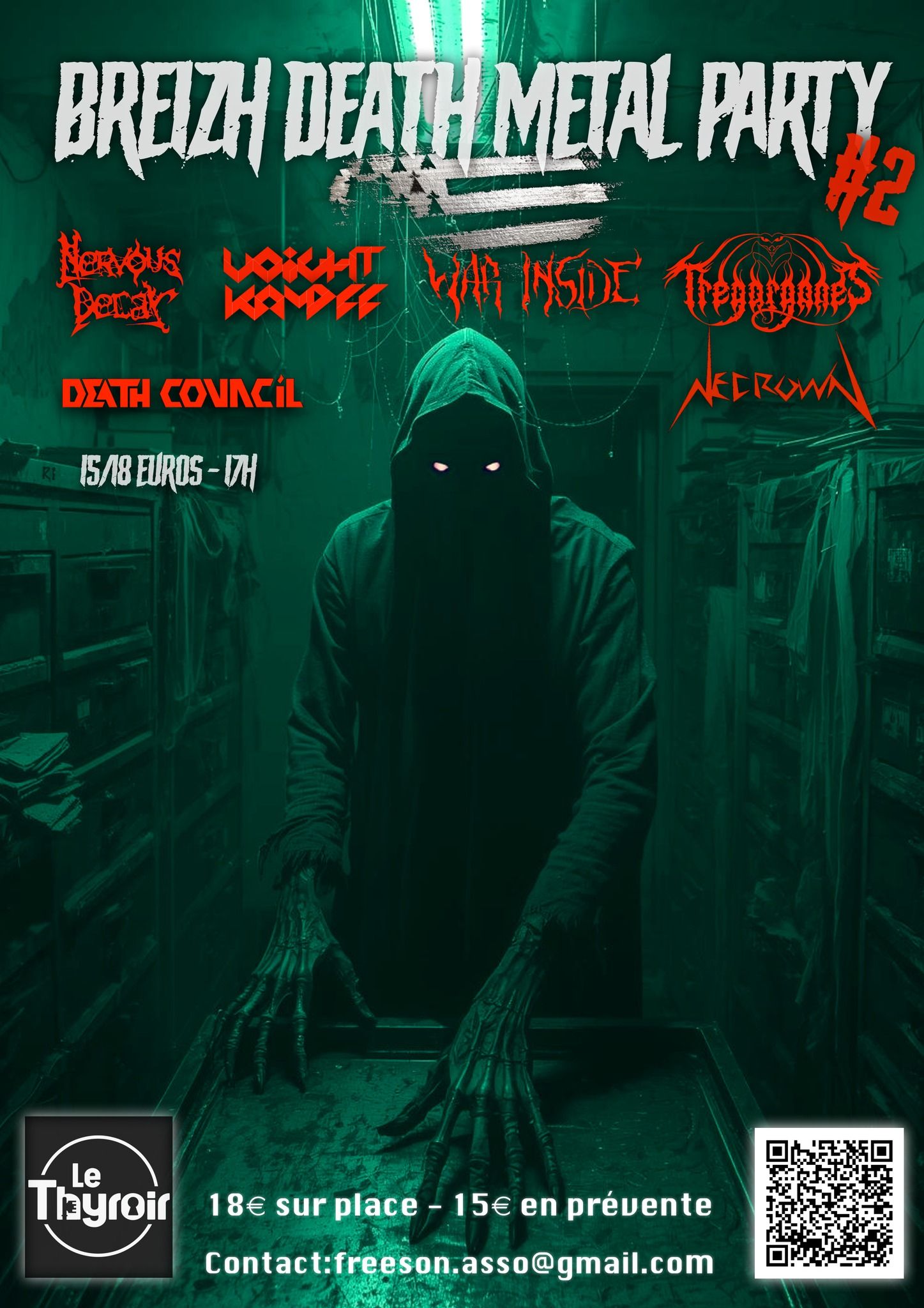 Affiche de Breizh Death Metal Party #2 : 6 groupes Death / Thrash à Ploermel (56)