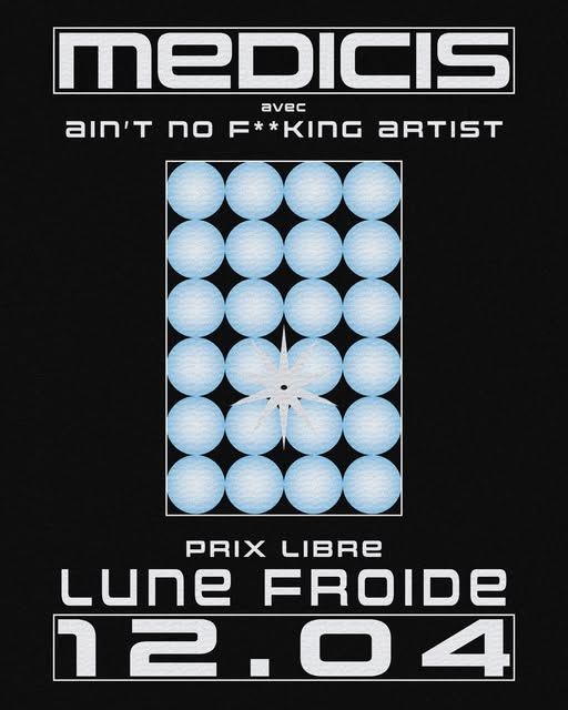 Affiche de Medicis (Post-Rock/Noise Rock) et Ain't No F**king Artist (Rock Alternatif) en concert à Nantes (44)