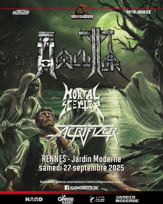 Affiche de Soirée Speed/Thrash/Heavy au Jardin Moderne (Rennes)