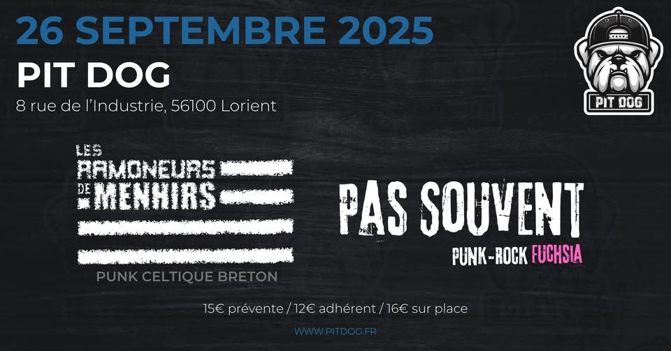 Affiche de Soirée Punk à Lorient avec Les Ramoneurs De Menhirs