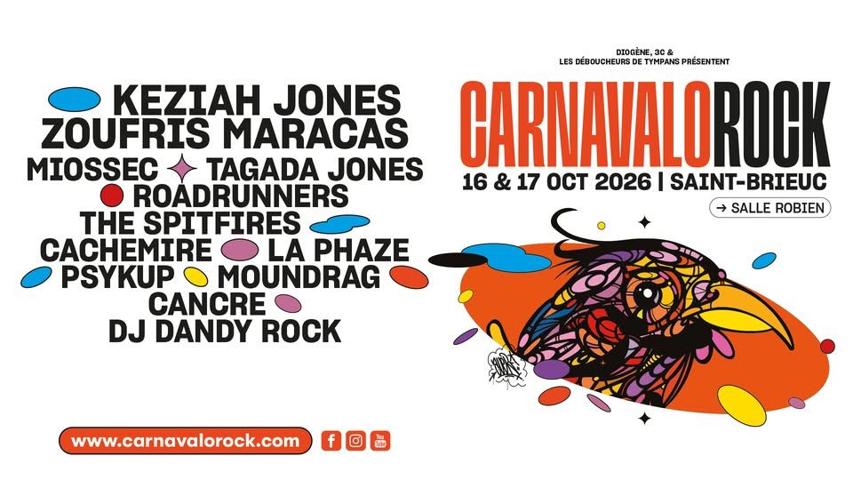 Affiche de Festival Carnavalorock 2026 à St Brieuc (22)