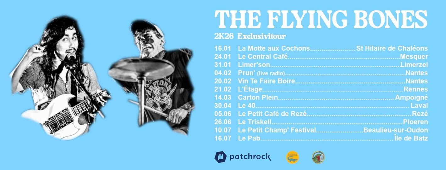 Affiche de The Flying Bones (rock psychédélique/rock garage), Live à Nantes (44) 