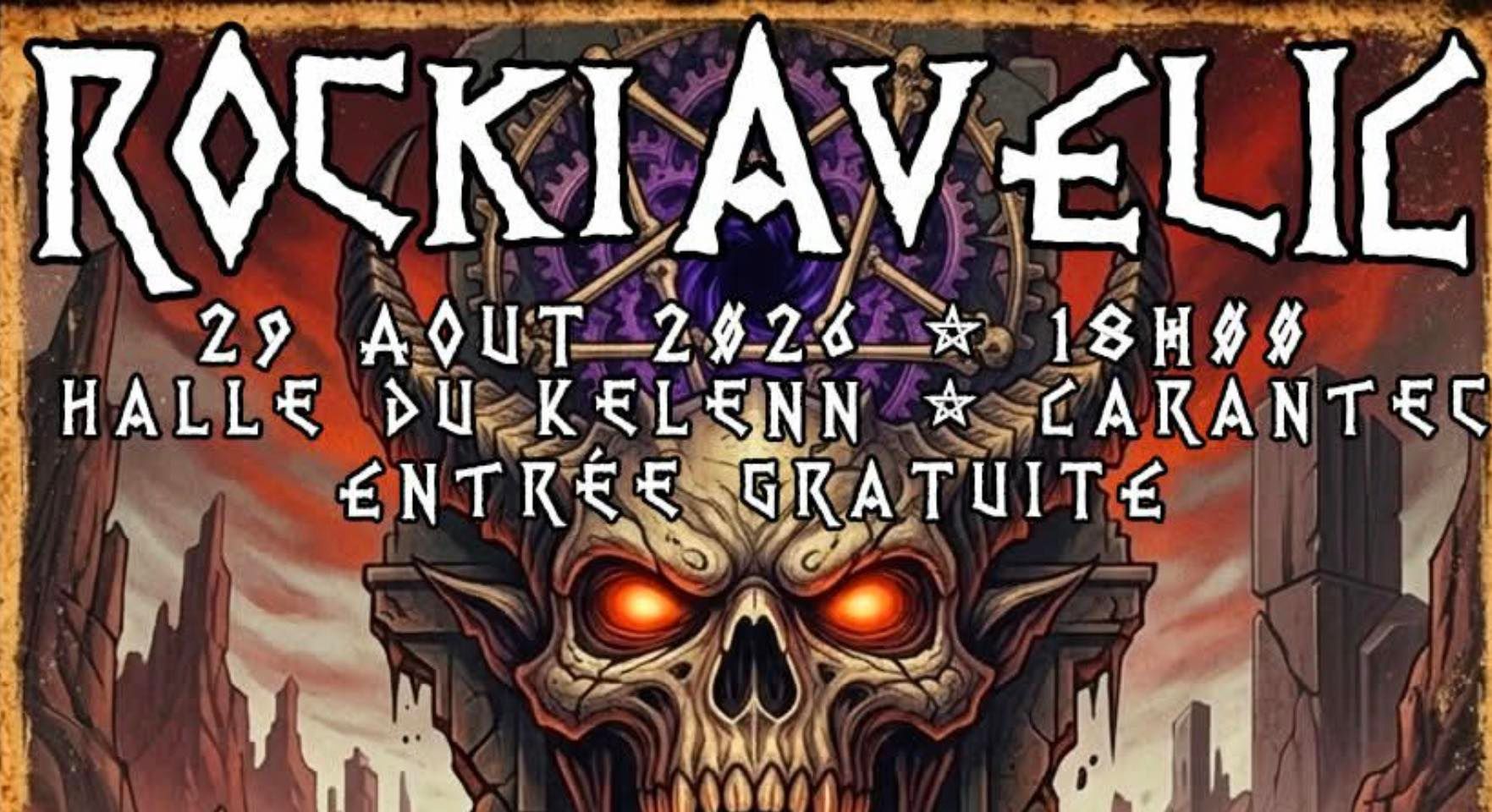Affiche de Soirée Rockiavelic 2026 à Carantec (29)