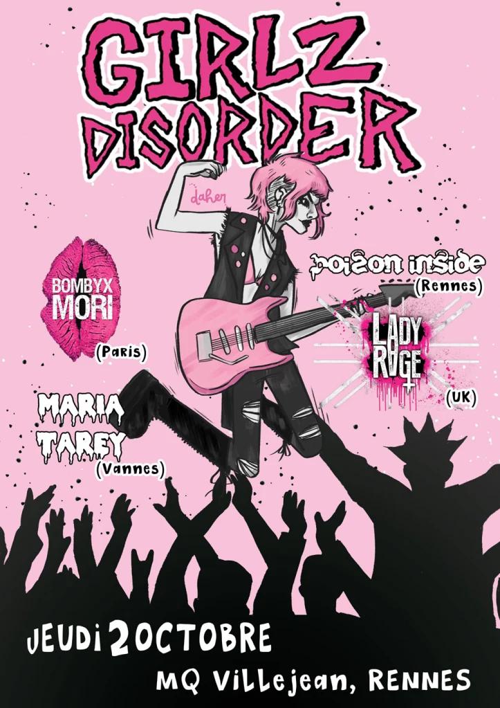 Affiche de Tournée Girlz Disorder (punk) à  Rennes