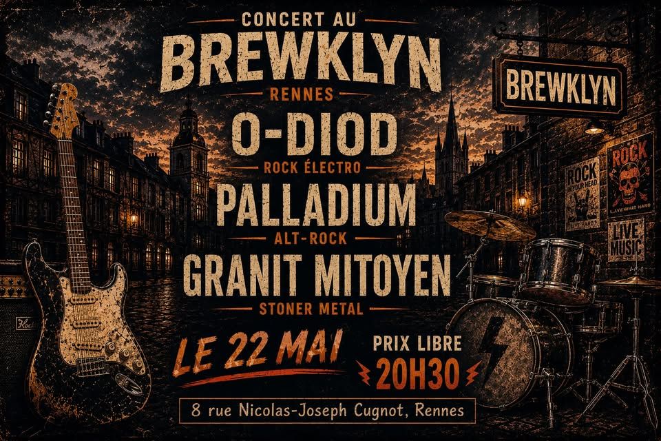 Affiche de Granit Mitoyen / Palladium / O-Diod en concert à Renes (35)