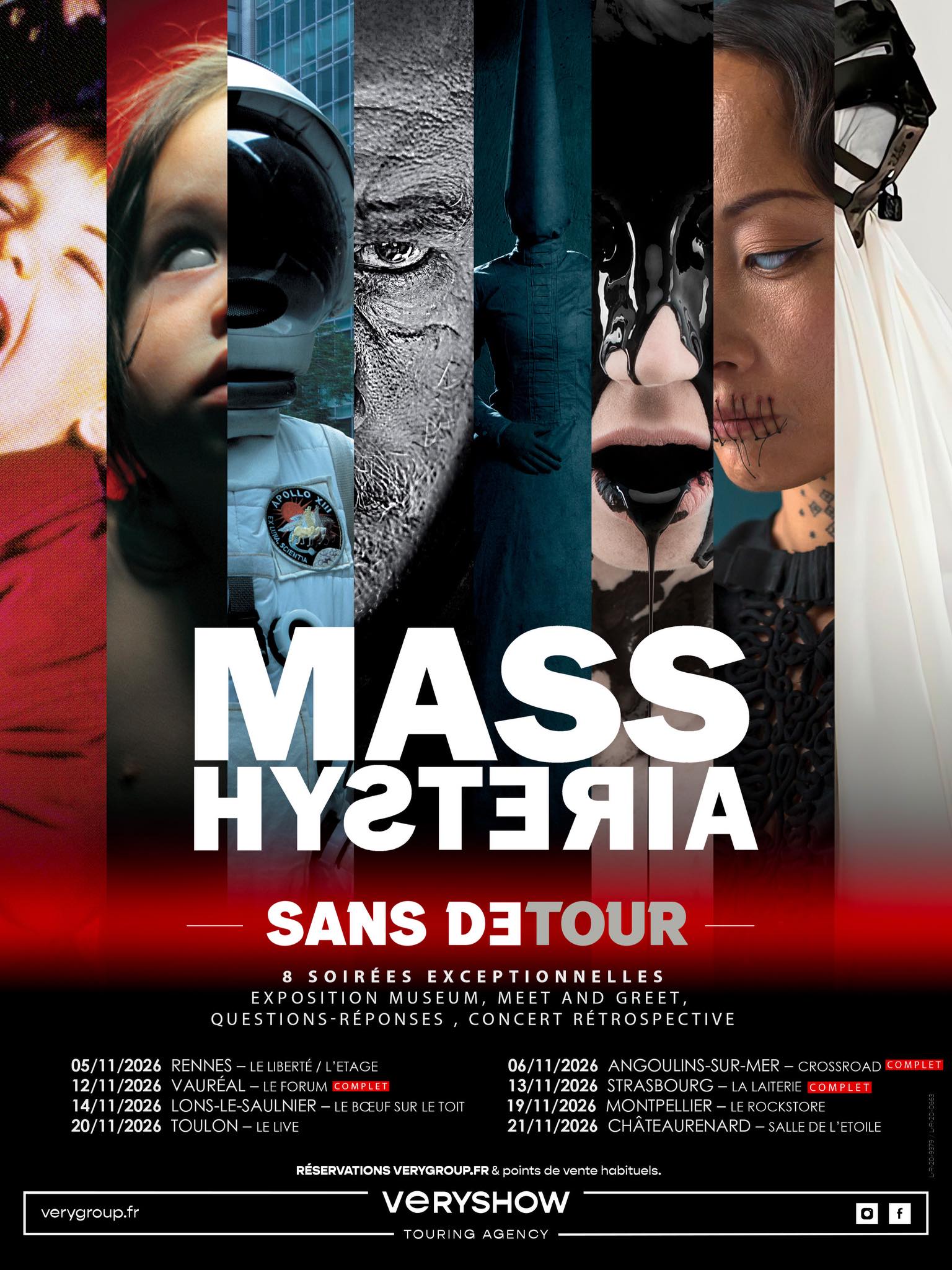Affiche de Mass Hysteria live à Rennes (35)