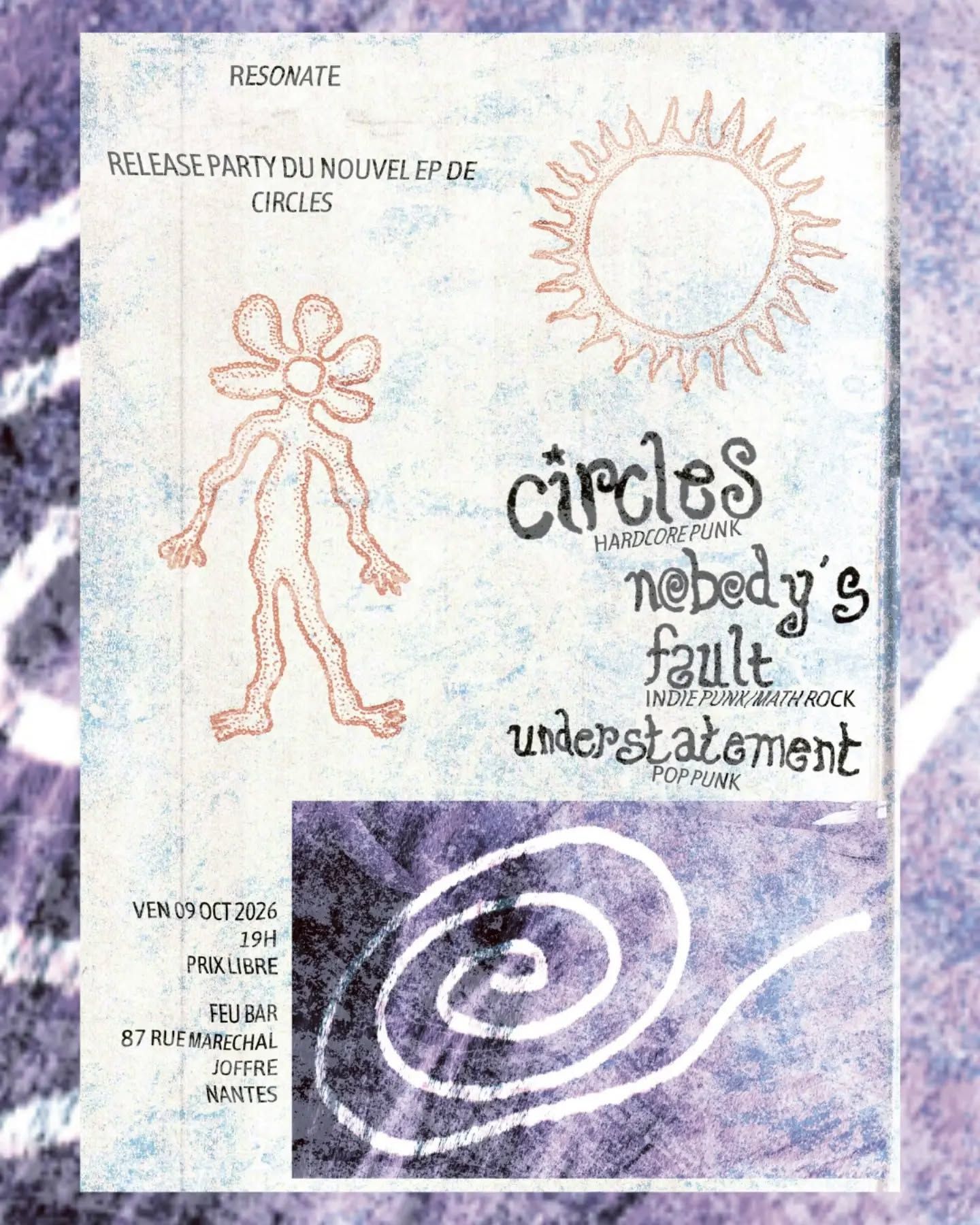 Affiche de Circles / Nobody's Fault / Understatement en concert à Nantes (44)