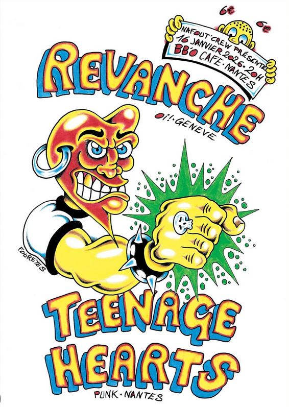 Affiche de Revanche et Teenage Hearts en concert à Nantes (44) 