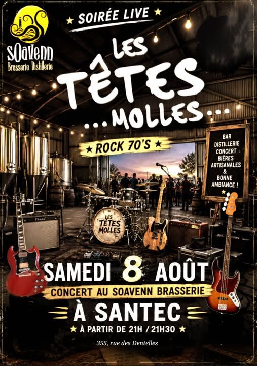 Affiche de Les Têtes Molles en concert à Santec (29)