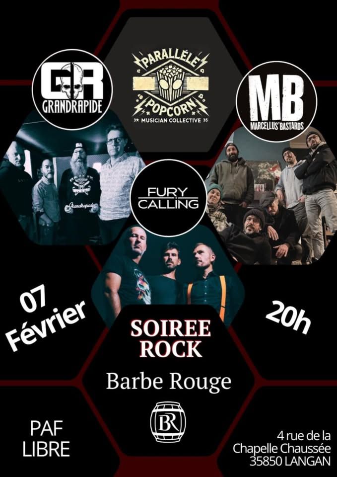Affiche de Soirée Heavy Rock/Stoner/Grunge/Rock à Langan (35)