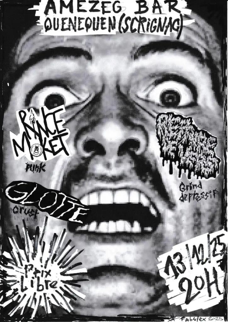 Affiche de Concert Grind / Crust / Punk à Scrignac (29)