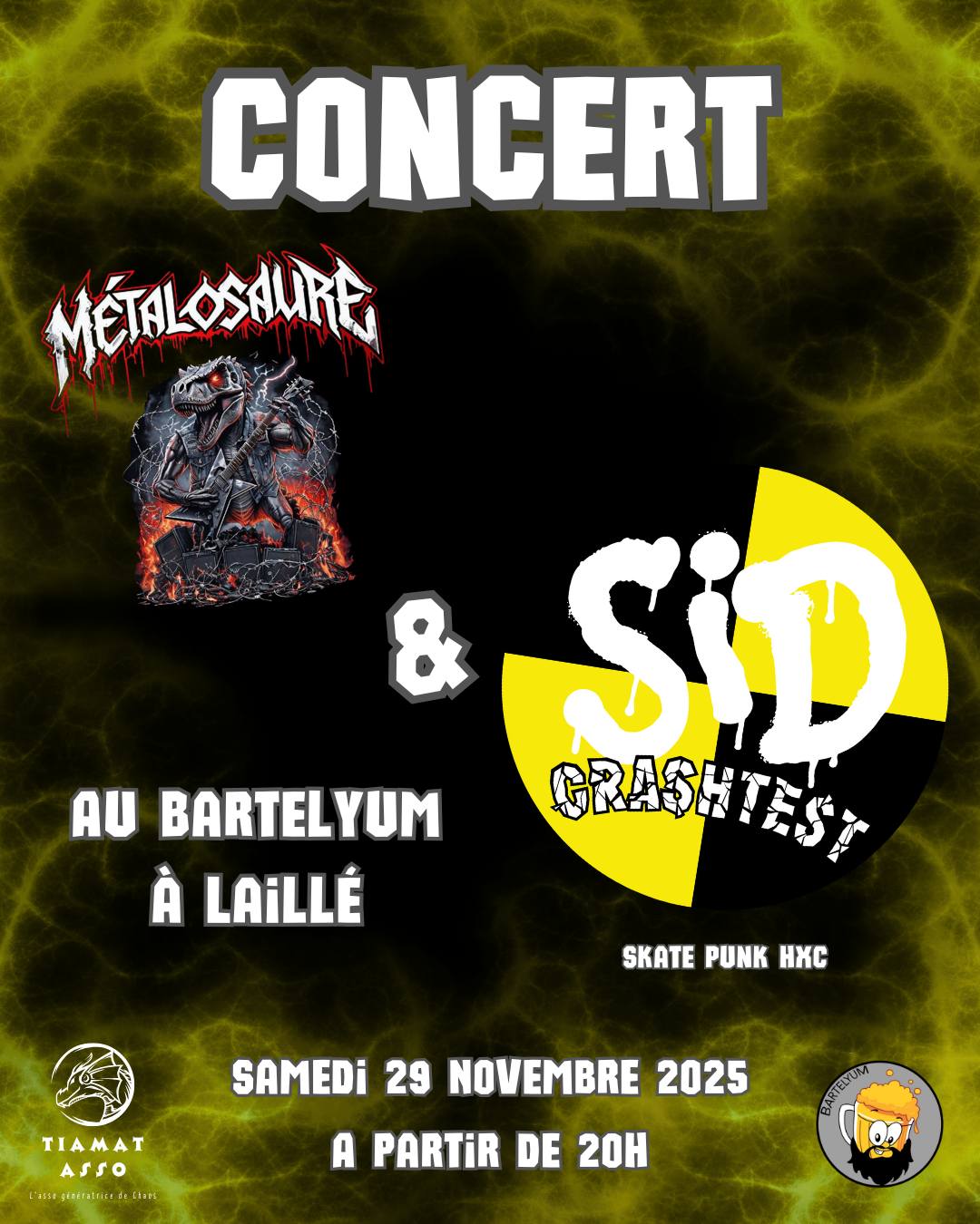 Affiche de Concert de SID Crashtest et Metalausore à Laille (35)