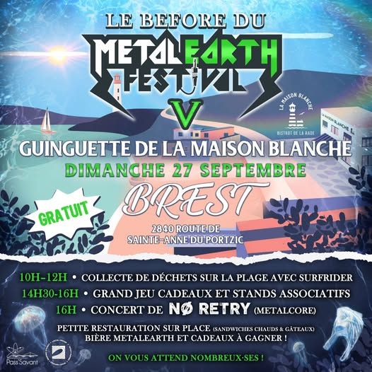 Affiche de Nø Retry (Metalcore) au "before du Metalearth Festival" à Brest (29)