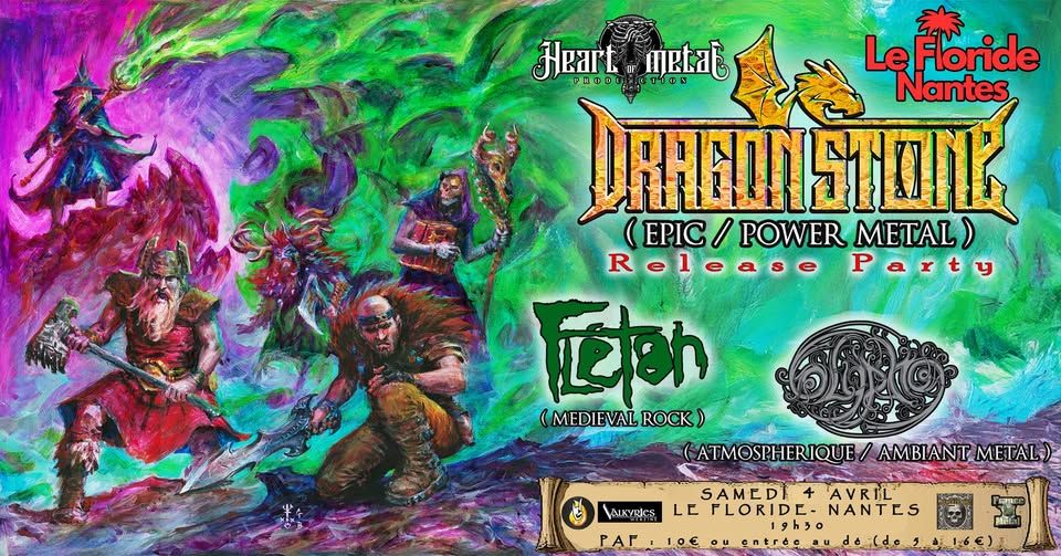 Affiche de Dragon Stone / Flétan / Glyphe en concert à Nantes (44)