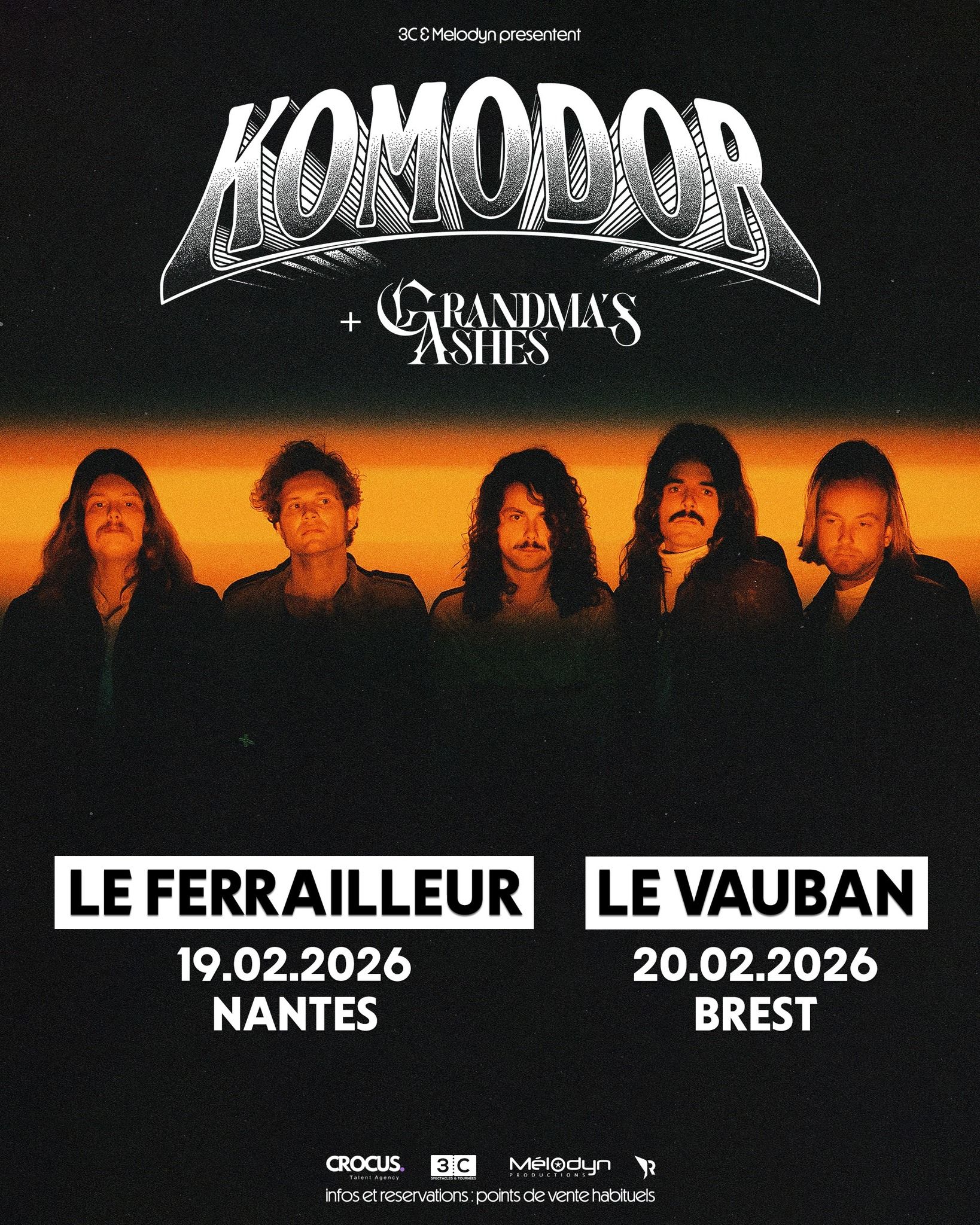 Affiche de Komodor en concert à Nantes (44)