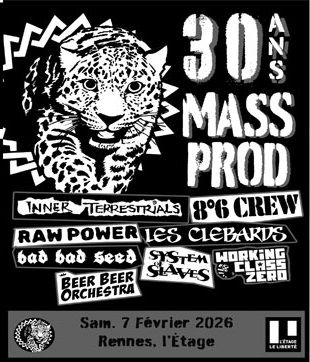 Affiche de Festival 30 ans Mass Prod à Rennes (35)