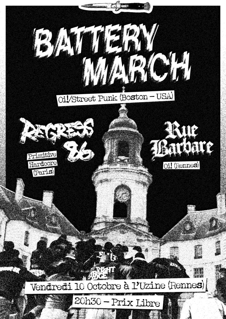 Affiche de Soirée Street Punk/Hardcore à Rennes (35)
