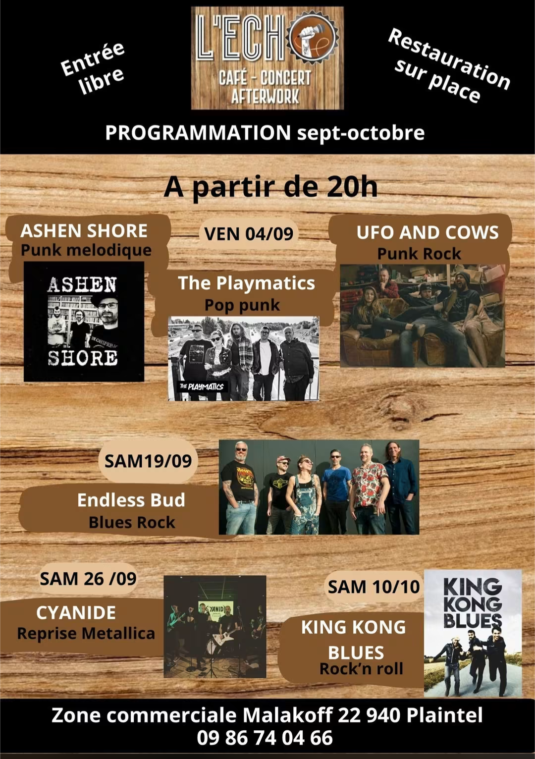 Affiche de Cyanide (tribute Metallica) en concert à Plaintel (22)