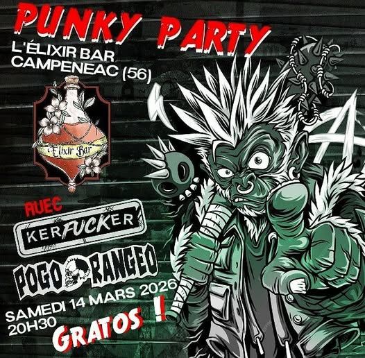 Affiche de Kerfucker (punk) et Pogo Rangéo (punk) en concert à Campenéac (56)