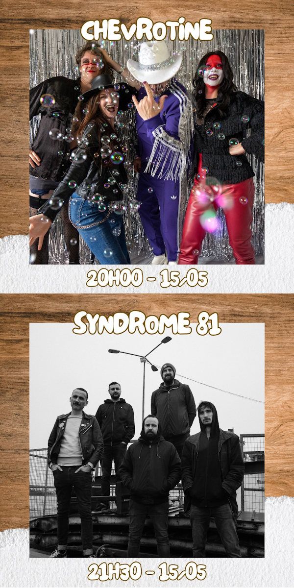 Affiche de Syndrome 81 (Punk) / Chevrotine (Glam Rock) en concert à Brest (29)