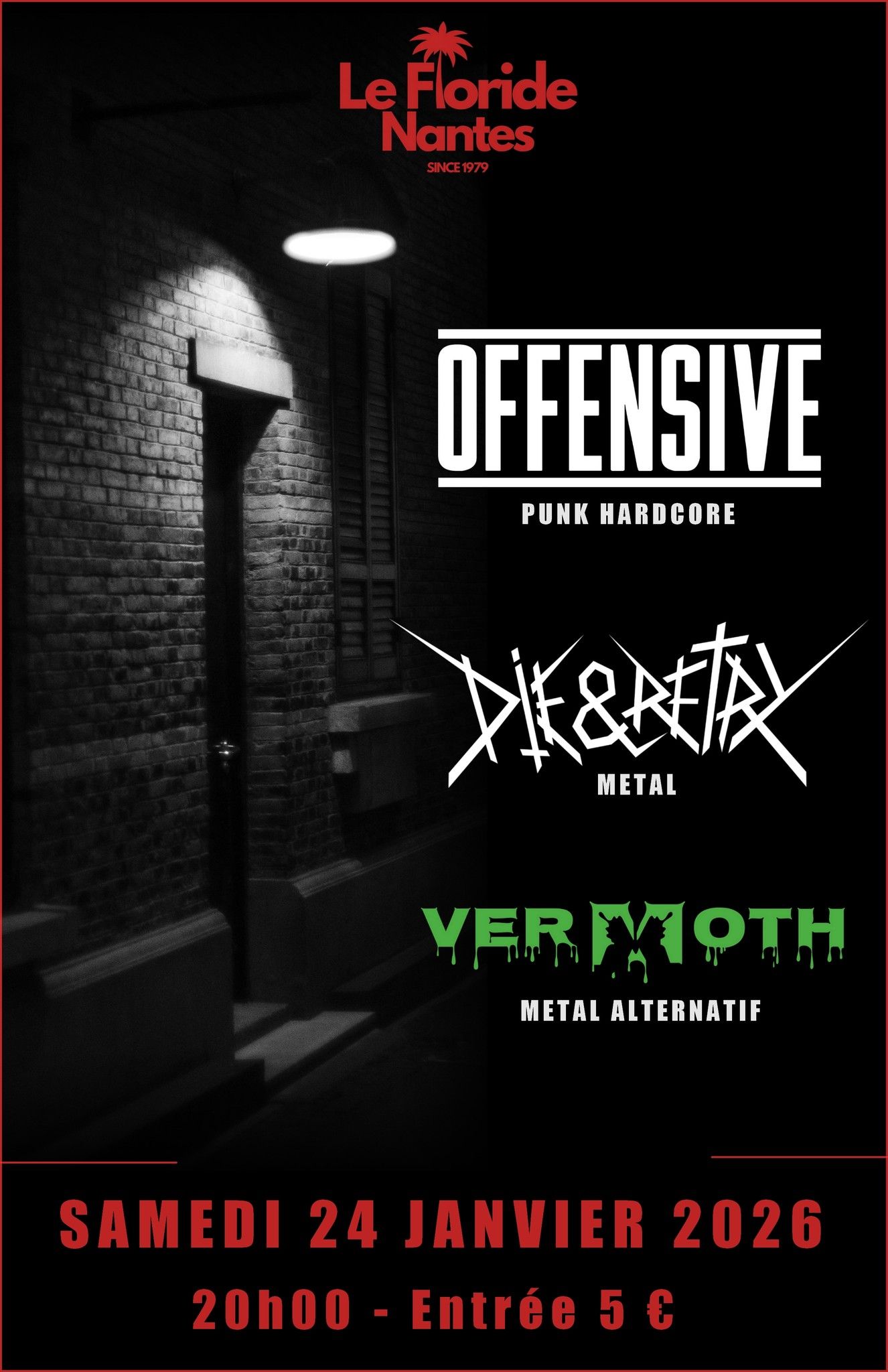 Affiche de Soirée Punk, HxC, Metal à Nantes (44)