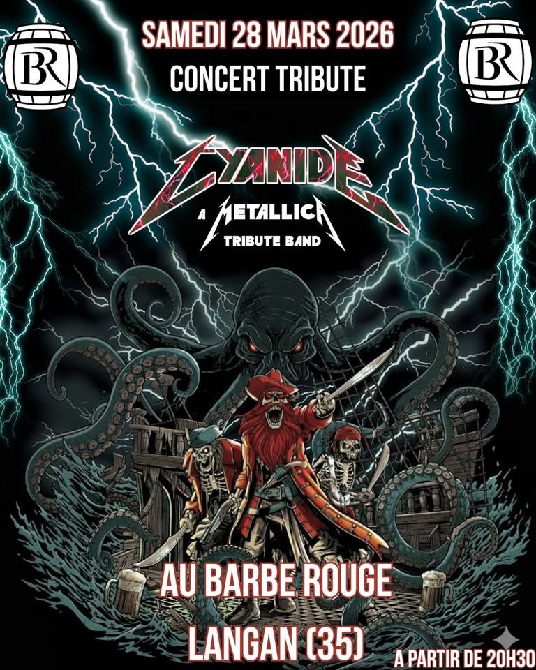 Affiche de Cyanide (tribute Metallica) en concert à Langan (35)