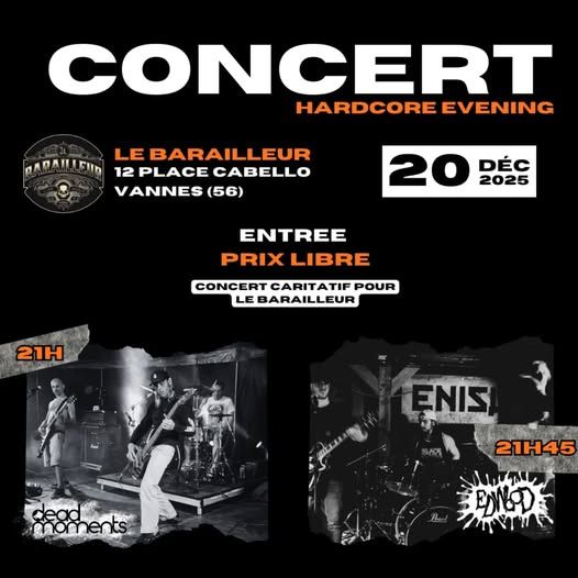 Affiche de Edwood (Hardcore/Metal) en concert à Vannes (56)