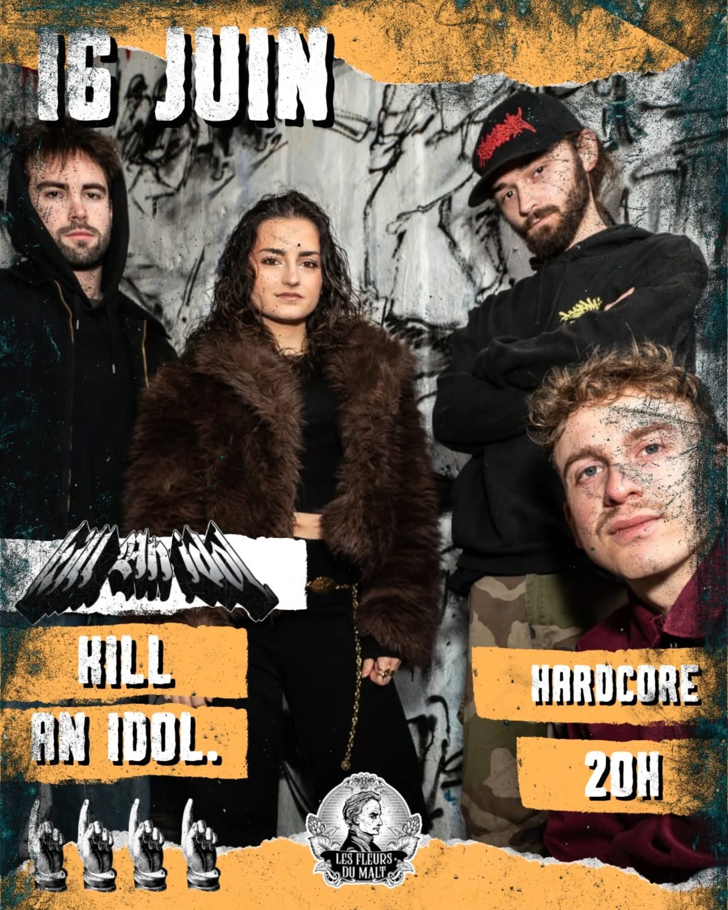 Affiche de Kill an Idol. (Punk Rock/Hardcore) en concert à Nantes (44)