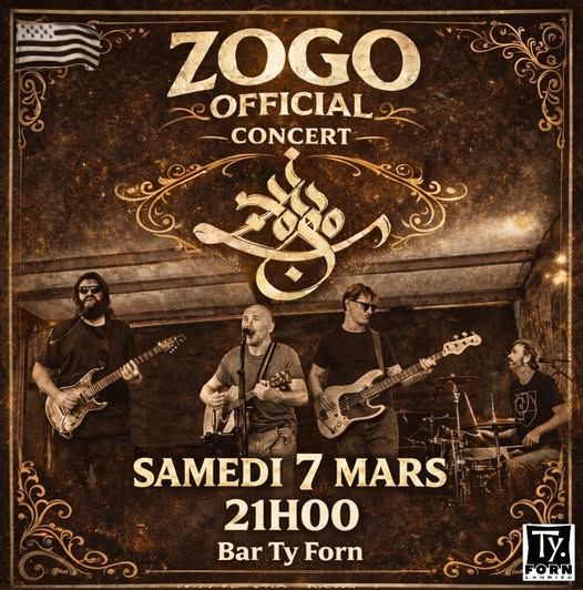 Affiche de Zogo (rock/blues/folk) en concert à Concarneau (29)