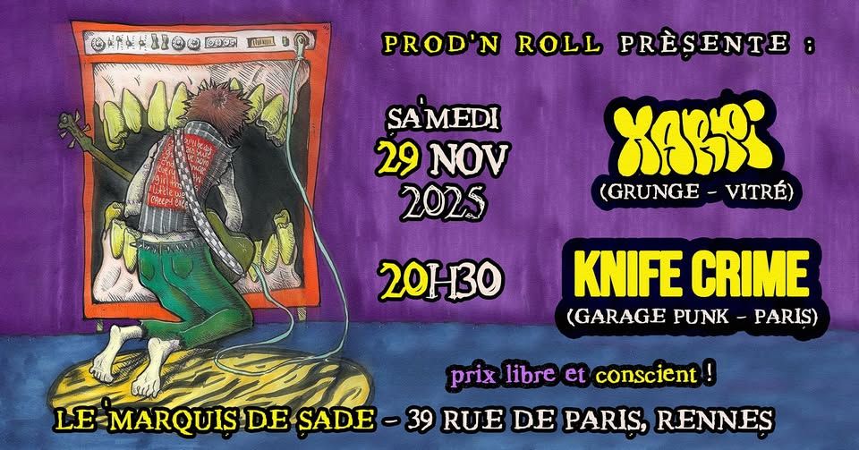 Affiche de Soirée Garage / Punk / Grunge à Rennes (35)