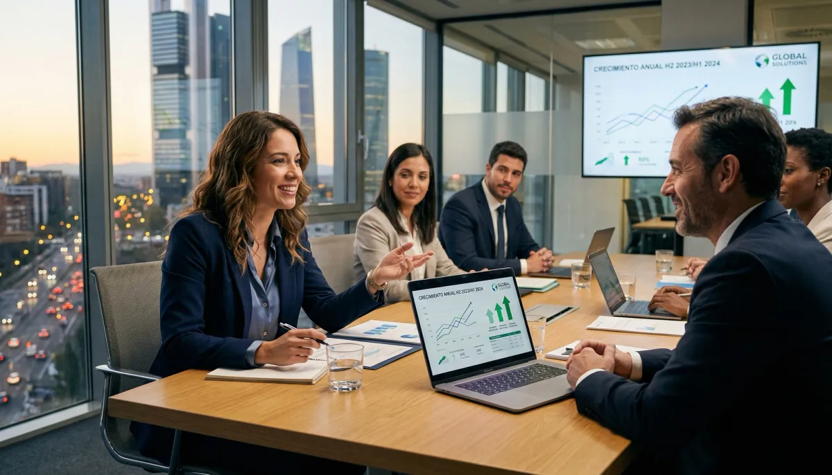 Meeting, gente reunida en una empresa, entrevista, conversación en inglés, idiomas