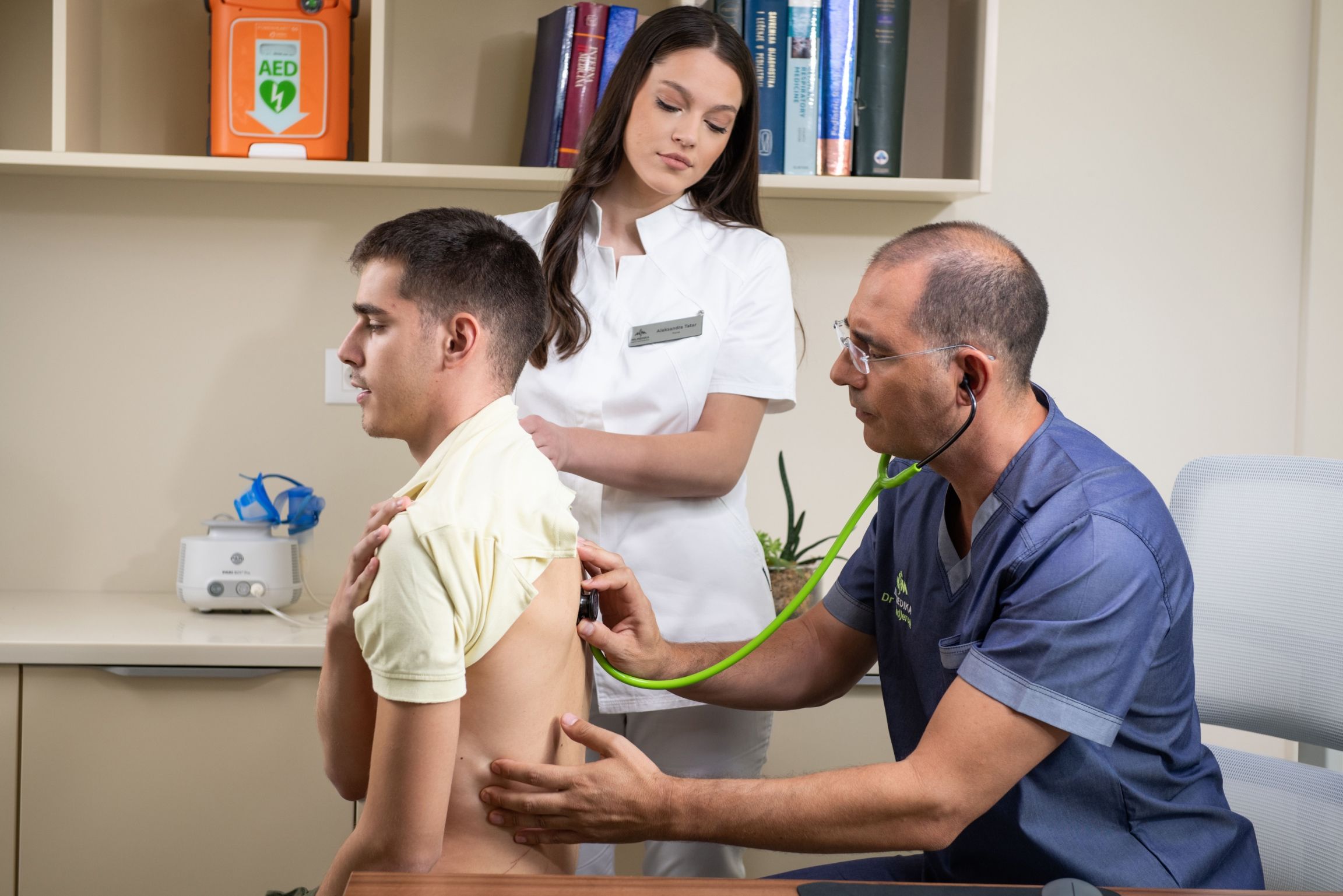 Doctor examining a patient with a stethoscope