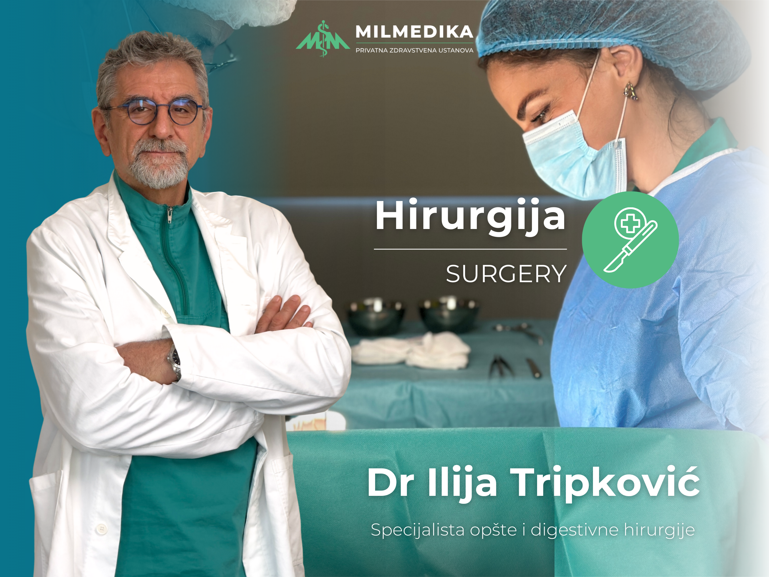 Hirurgija u Poliklinici Milmedika Nikšić – prim. dr Ilija Tripković