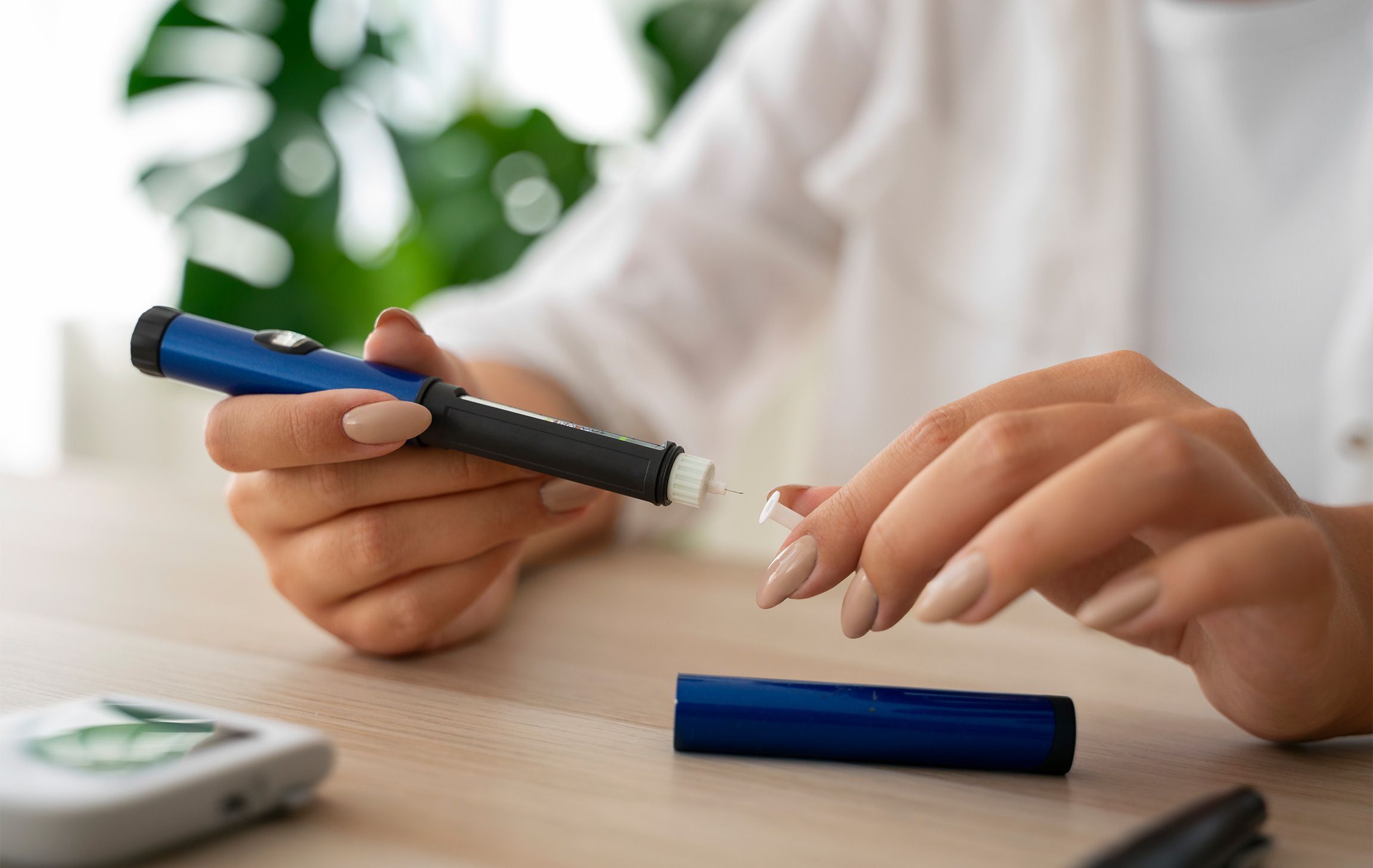 Demonstration of insulin injection using an insulin pen